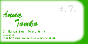 anna tomko business card